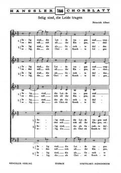 Selig sind, die Leide tragen (Heinrich Albert) 