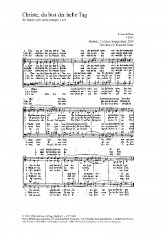 Wenn wir in höchsten Nöten sein von Johann Hermann Schein (Download) 