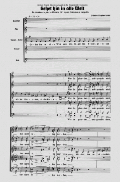 Gehet hin in alle Welt und predigt (Günter Raphael) 