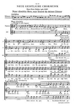 Herr, nun lässest du deinen Diener (Hans Peter Haller) 