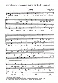 Chorsätze und 1stg Weisen (Joachim Schwarz) 
