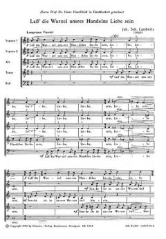 Lass die Wurzel unsers Handelns (Johann Sebastian Lambertz) 