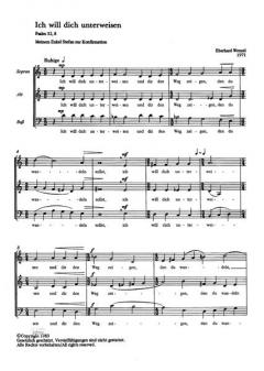 Ich will dich unterweisen op. 140 (Eberhard Wenzel) 