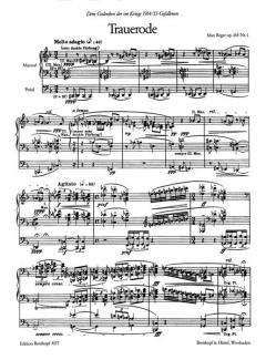 Trauerode op. 145/1 von Max Reger 