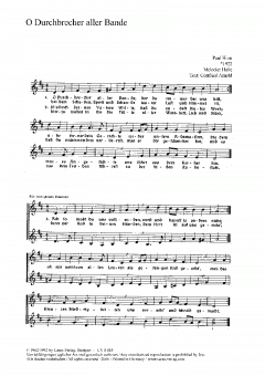 O Durchbrecher aller Bande (Paul Horn) 