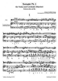 Sonate Nr. 1 B-dur von Johann Gottlieb Graun 