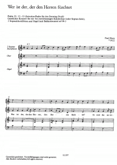 Wer ist der, der den Herrn fürchtet (Paul Horn) 
