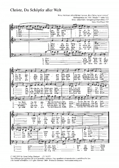 Christe, du Schöpfer aller Welt (Hans Poser) 