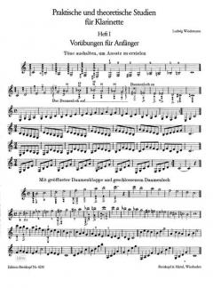 Klarinetten-Studien von Ludwig Wiedemann 