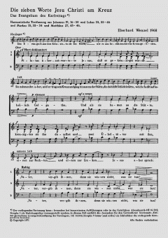 Die sieben Worte Jesu Christi am Kreuz op. 54 (Eberhard Wenzel) 
