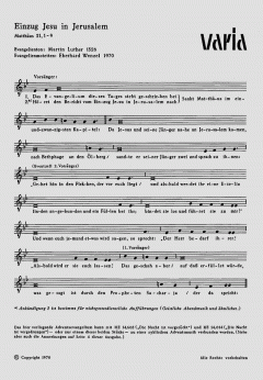 Einzug Jesu in Jerusalem op. 60 (Eberhard Wenzel) 