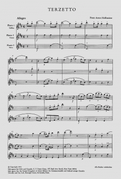 Terzetto von Franz Anton Hoffmeister 