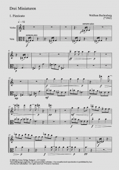 Drei Miniaturen von Wolfram Buchenberg 