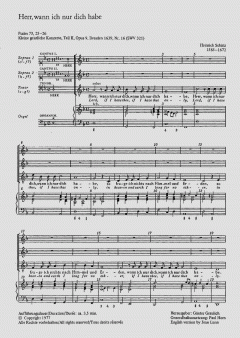 Herr, wenn ich nur dich habe SWV321 von Heinrich Schütz 