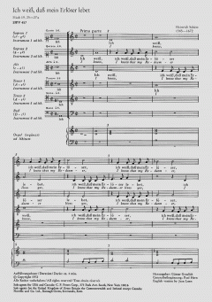 Ich weiss, dass mein Erlöser lebet SWV457 (Heinrich Schütz) 