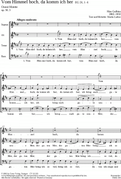 Vom Himmel hoch, da komm ich her op. 56 (Max Gulbins) 