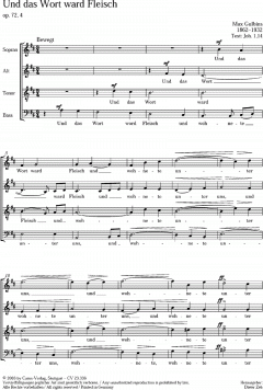 Und das Wort ward Fleisch op. 72 (Max Gulbins) 