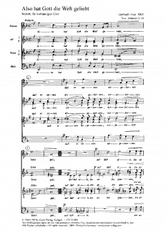 Also hat Gott die Welt geliebt op. 46 