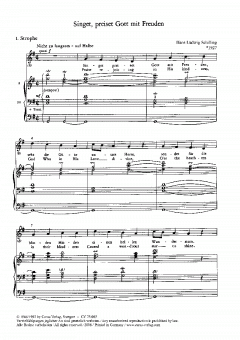 Singet, preiset Gott mit Freuden von Hans Ludwig Schilling 