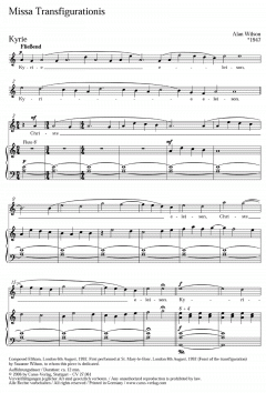 Missa Transfigurationis von Alan Wilson 