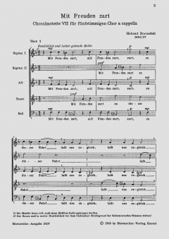 Mit Freuden zart BoWV40 (Helmut Bornefeld) 