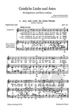 Geistliche Lieder und Arien von Johann Sebastian Bach 