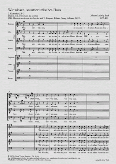 Wir wissen, so unser irdisches Haus (Johann Ludwig Bach) 