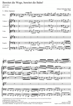 Bereitet die Wege, bereitet die Bahn von Johann Sebastian Bach (Download) 