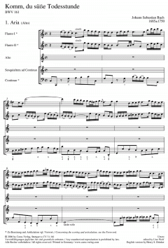 Komm, du süße Todesstunde von Johann Sebastian Bach (Download) 