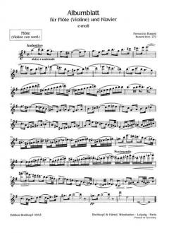 Albumblatt e-moll von Ferruccio Busoni 