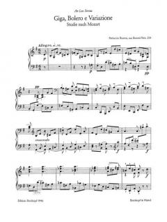 An die Jugend Heft 3: Giga, Bolero e Variazioni von Ferruccio Busoni 
