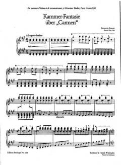 Kammerfantasie über Carmen von Ferruccio Busoni 