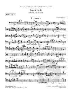 Kleine Suite für drei Violoncelli op. 59 von Julius Klengel im Alle Noten Shop kaufen