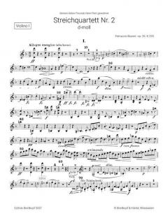 2. Streichquartett d-moll op. 26 von Ferruccio Busoni im Alle Noten Shop kaufen