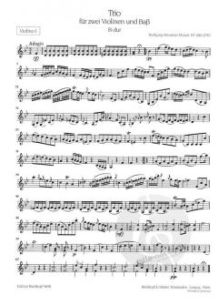 Trio KV 266 (271f) von Wolfgang Amadeus Mozart für 2 Violinen und Bass (Violoncello) im Alle Noten Shop kaufen (Stimmensatz)