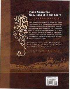 Piano Concertos Nos. 1 and 2 in Full Score von Johannes Brahms 