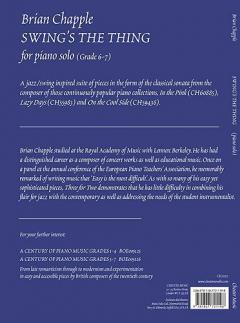 Swing's The Thing for Piano Solo von Brian Chapple 