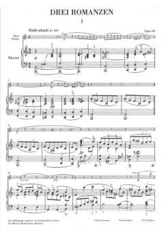 Drei Romanzen op. 94 von Robert Schumann für Oboe und Klavier - Fassung für Violine im Alle Noten Shop kaufen