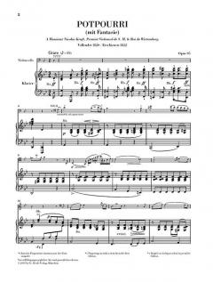 Potpourri (Fantasie) op. 95 von Johann Nepomuk Hummel für Viola und Orchester (Fassung für Violoncello) im Alle Noten Shop kaufen (Partitur)