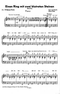 Einen Ring mit zwei blutroten Steinen / Das kommt vom Küssen von Heinz Kück 