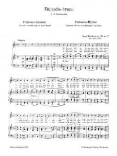 Heimat, sieh des Morgens helle Schwingen von Jean Sibelius 
