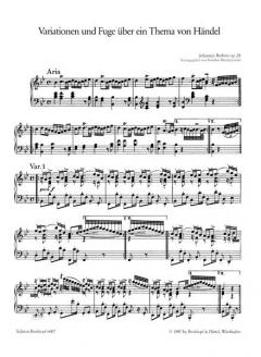 Händel-Variationen op. 24 von Brigitte Höft 