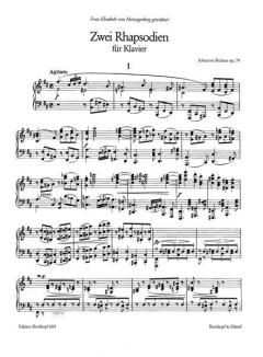 2 Rhapsodien op. 79 von Joachim Draheim 