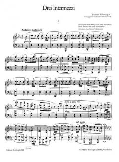 3 Intermezzi op. 117 von Johannes Brahms 