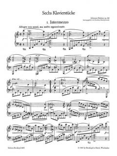 6 Klavierstücke op.118 von Johannes Brahms im Alle Noten Shop kaufen