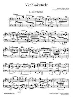 4 Klavierstücke op. 119 von Johannes Brahms im Alle Noten Shop kaufen