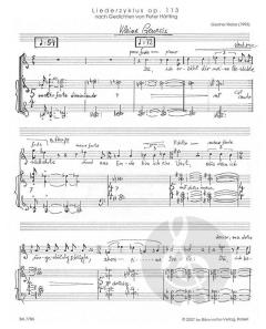 Liederzyklus nach Gedichten von Peter Härtling von Giselher Klebe 