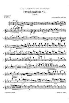 Streichquartett Nr. 1 c-moll op. 51/1 von Johannes Brahms im Alle Noten Shop kaufen (Stimmensatz)