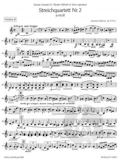 Streichquartett Nr. 2 a-Moll op. 51/2 von Johannes Brahms im Alle Noten Shop kaufen (Stimmensatz)