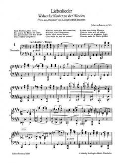 Liebeslieder op. 52a von Johannes Brahms 